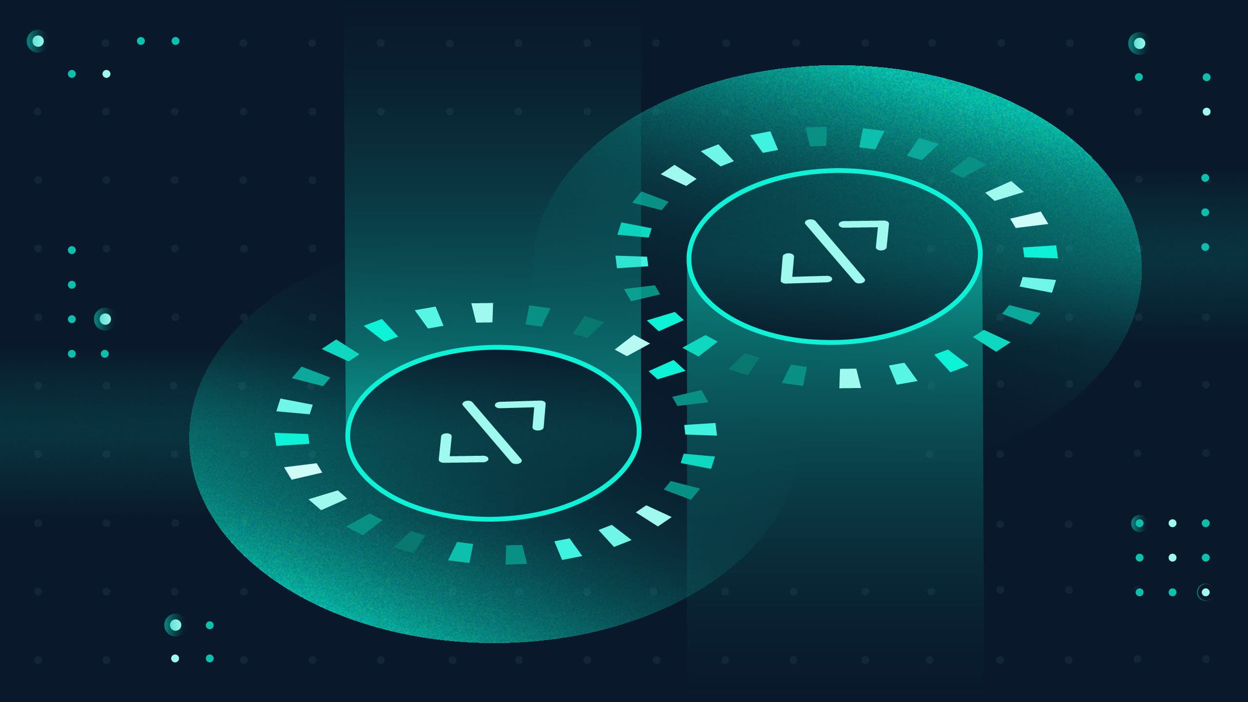 Abstract illustration of two APIs communicating with eachother